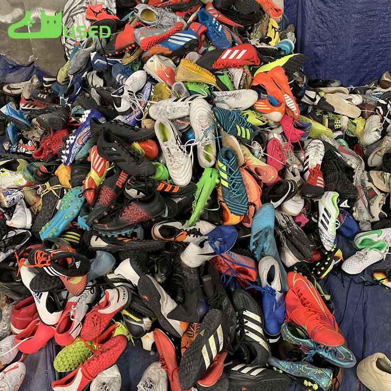 Bulk supply of used soccer shoes