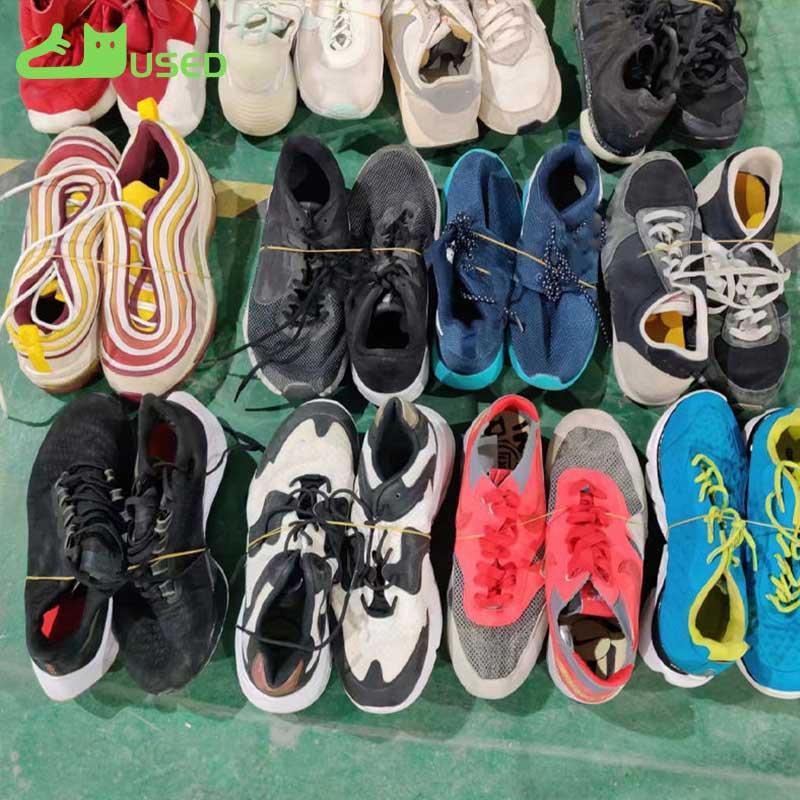 Second-hand sneakers in various colors and styles.jpg
